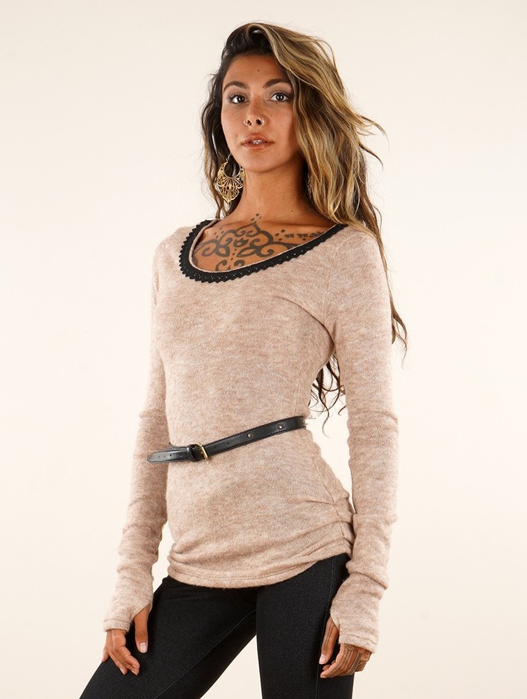 Beige Toonzshop Aëlys Pullover Women Pullover | 03296BIDH