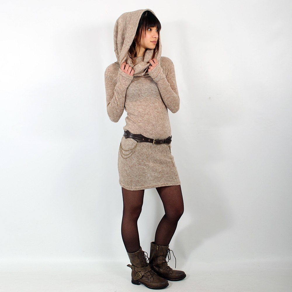 Beige Toonzshop Mantra Sweater Dress Women Dress | 72854KGBR