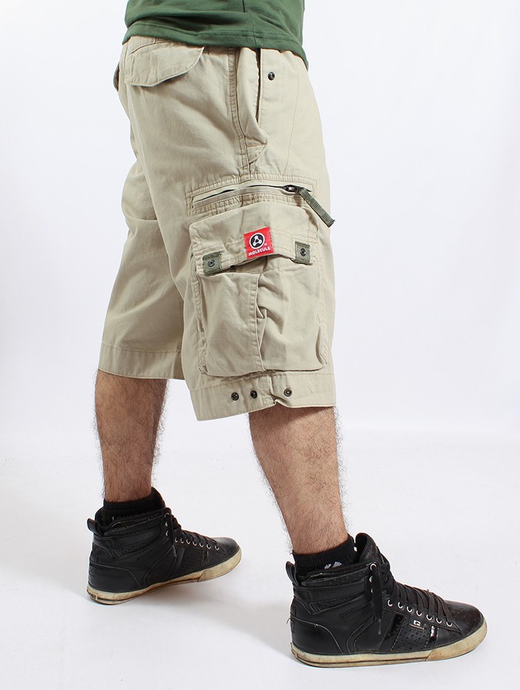 Beige Toonzshop Molecule Cargo Shorts 45020 Men Shorts | 15269XYMZ