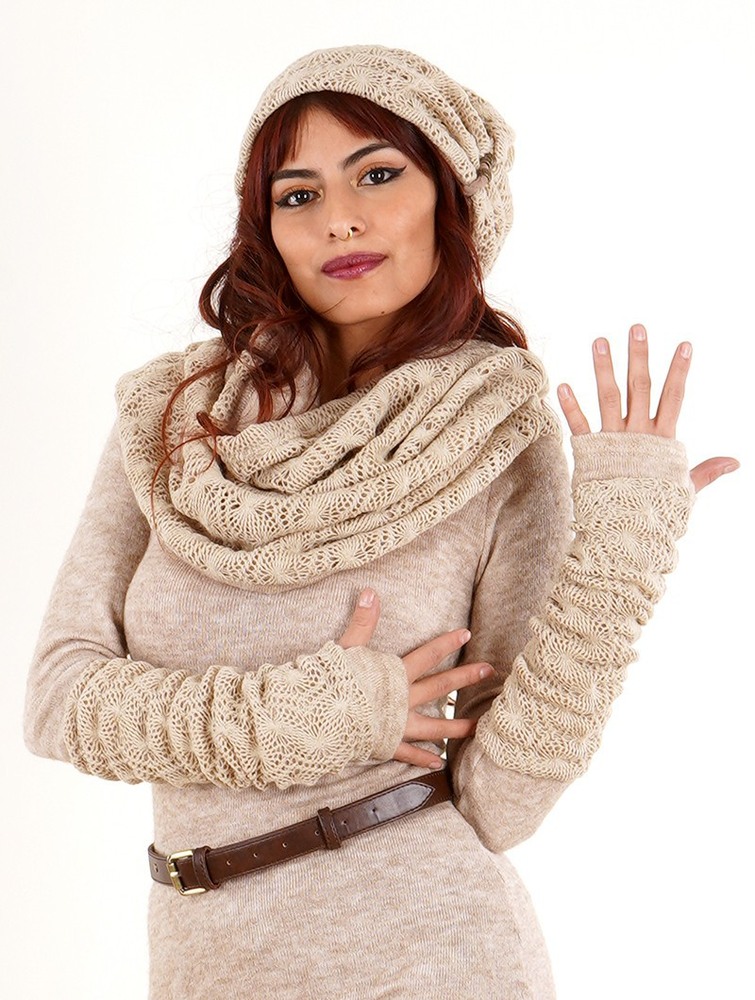 Beige Toonzshop Yüm Crochet Arm Warmers Women Fingerless gloves-legwarmers | 87054WFNI