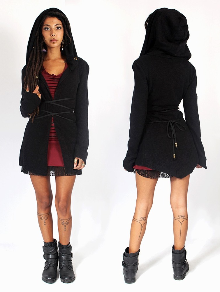 Black Toonzshop Akwaä Hooded Jacket Women Jackets | 93058JCGT