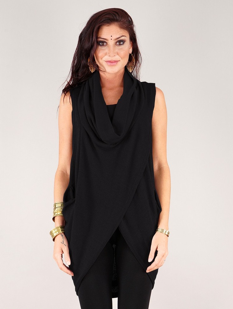 Black Toonzshop Amala Sleeveless Thin Pullover Women Pullover | 08634GBRF