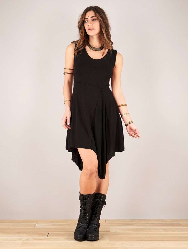 Black Toonzshop Anonga Tunic Women Dress | 20658KGYD