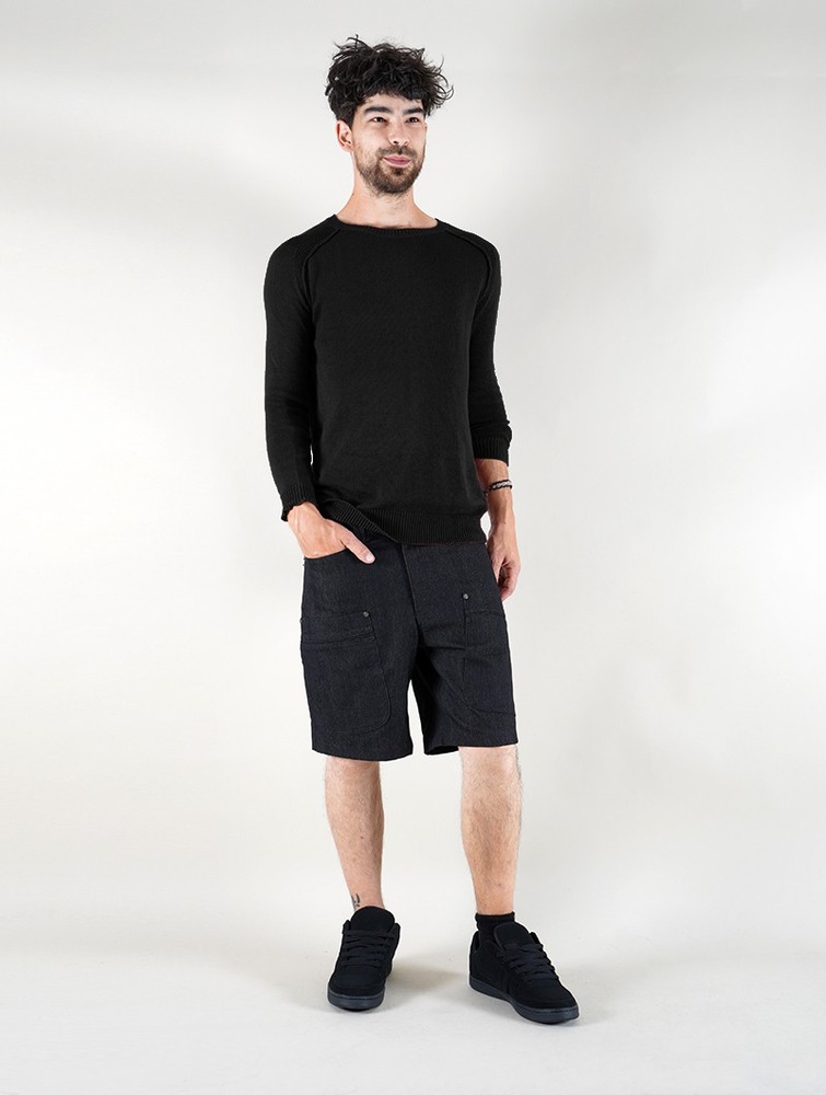 Black Toonzshop Arga Cotton Sweater Men Sweater | 60724BSGF