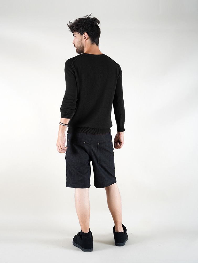 Black Toonzshop Arga Cotton Sweater Men Sweater | 60724BSGF