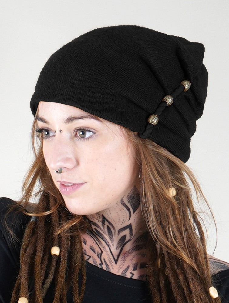 Black Toonzshop Aslany Beaded Beanie Women Beanie | 78614XAQU