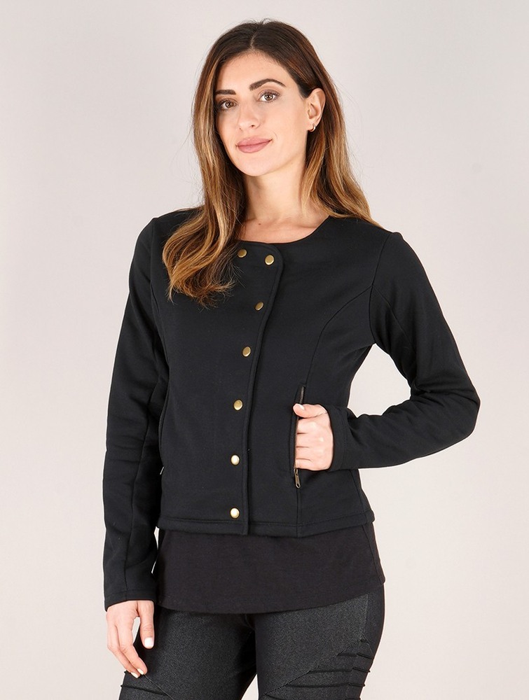 Black Toonzshop Athelleen Perfecto Style Jacket Women Jackets | 74806BFPN