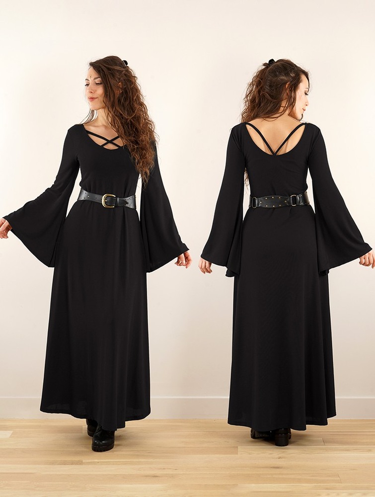 Black Toonzshop Black Moon Reversible Long Dress Women Dress | 58793ENKA