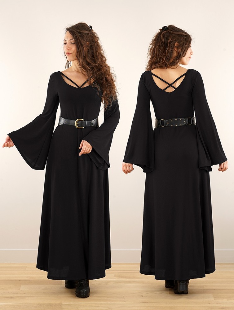 Black Toonzshop Black Moon Reversible Long Dress Women Dress | 58793ENKA