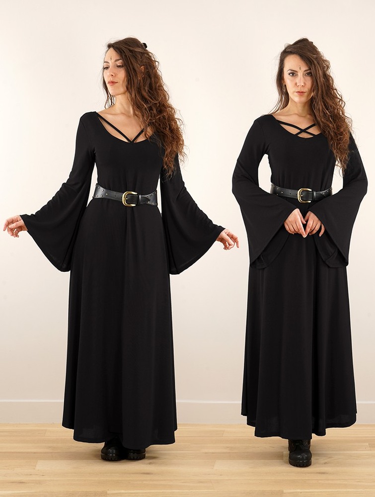 Black Toonzshop Black Moon Reversible Long Dress Women Dress | 58793ENKA