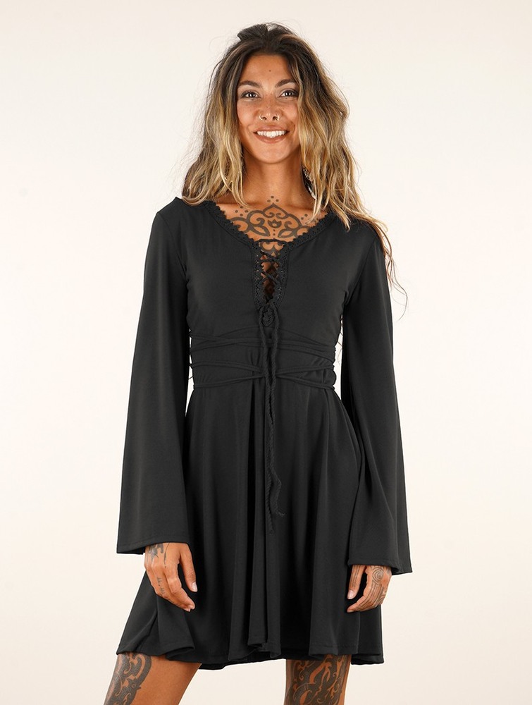 Black Toonzshop Bohemian Dress 