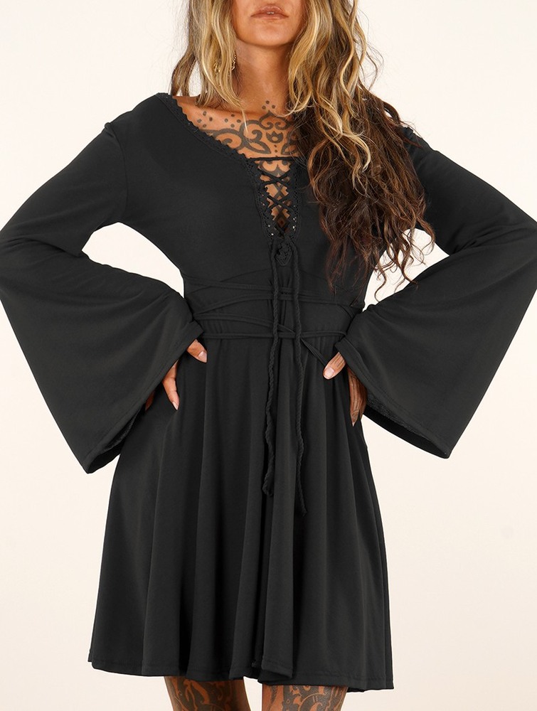 Black Toonzshop Bohemian Dress 