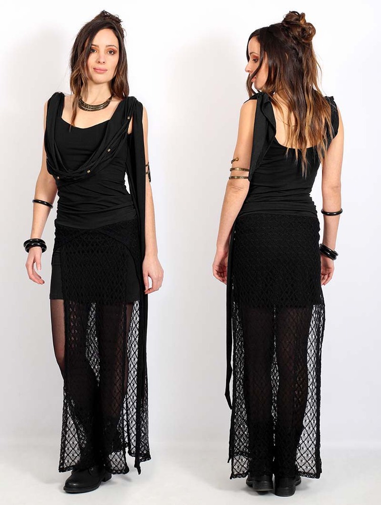 Black Toonzshop Creature Crochet Skirt Women Skirt | 03471RZHX