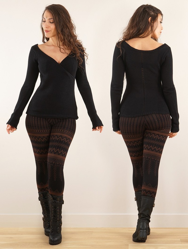 Black Toonzshop Endarial Reversible Open Work Knit Sweater Women Sweater | 76219OEBS