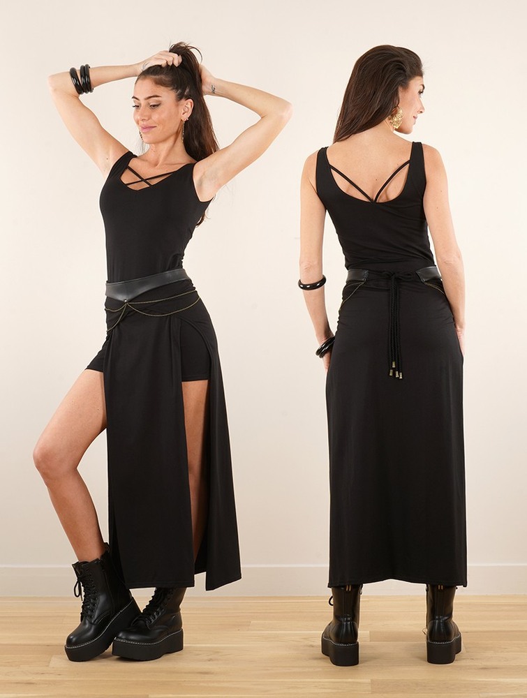 Black Toonzshop Full Moon Reversible Top Women Tops | 40369RDFB