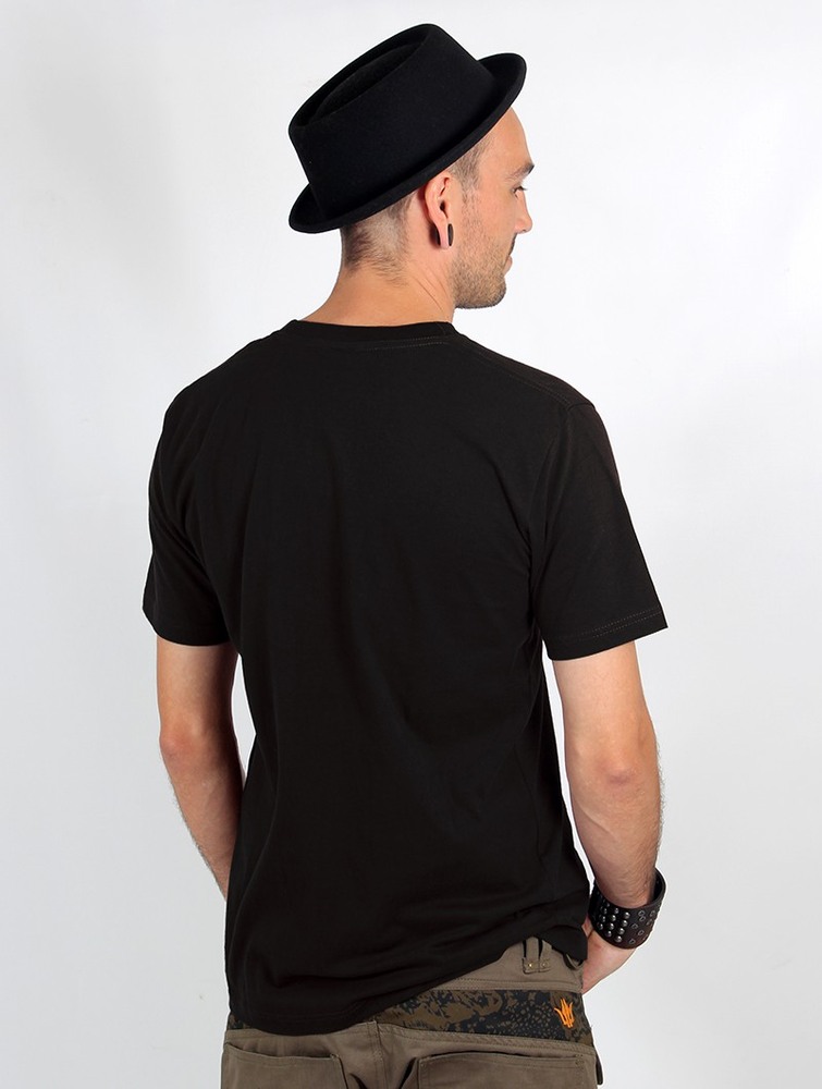 Black Toonzshop Hazelnut Hold-up Printed Short Sleeve T-shirt Men T-Shirt | 65127DGXQ