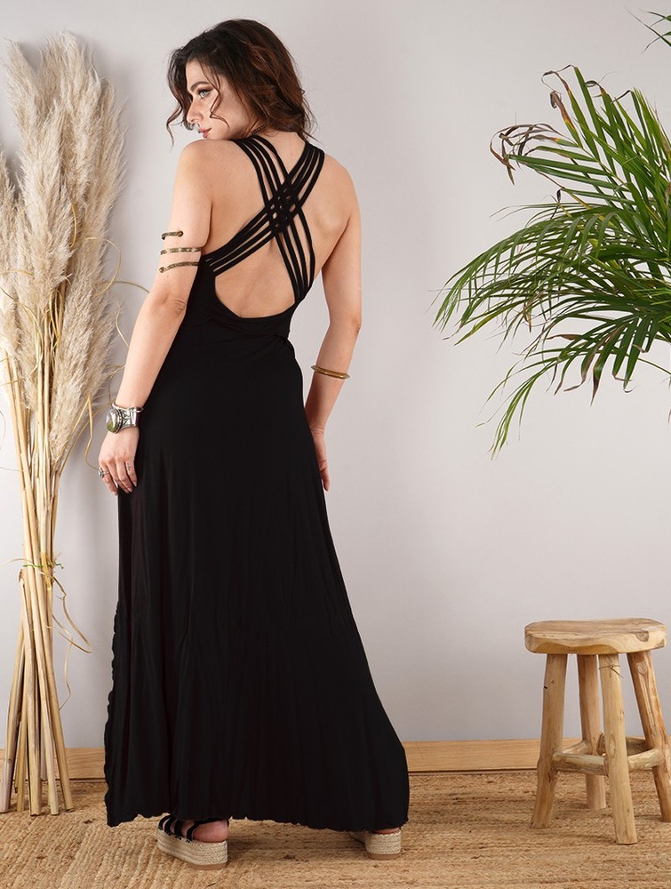 Black Toonzshop Ikshana Long Dress Women Dress | 83127MGAZ