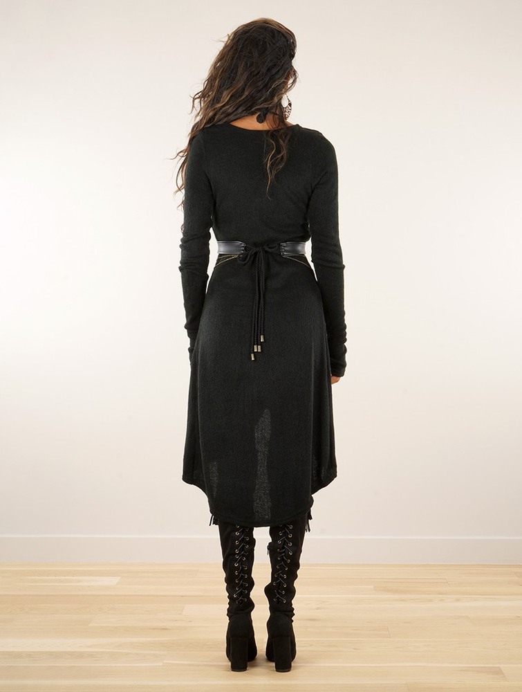 Black Toonzshop Kalyäam Long Cardigan Women Cardigan | 18205VZJL