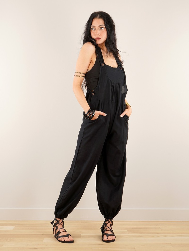 Black Toonzshop Kamakura Strappy Jumpsuit Women Jumpsuit | 30598UWAG