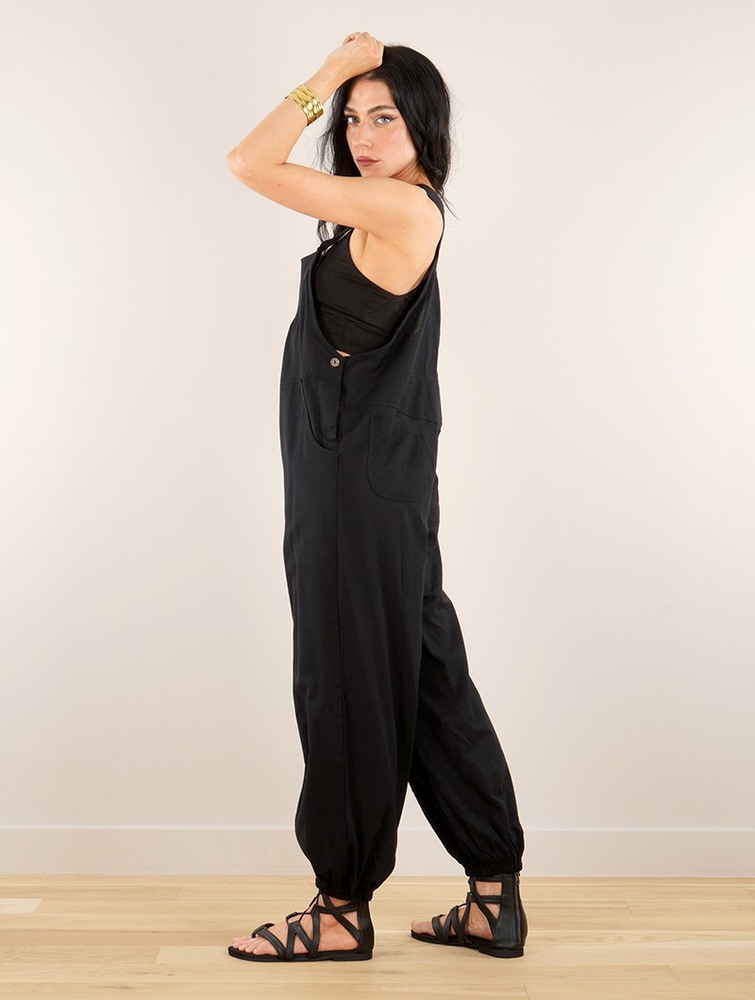 Black Toonzshop Kamakura Strappy Jumpsuit Women Jumpsuit | 30598UWAG