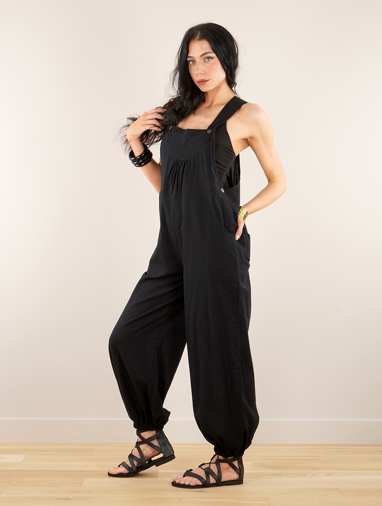 Black Toonzshop Kamakura Strappy Jumpsuit Women Jumpsuit | 30598UWAG