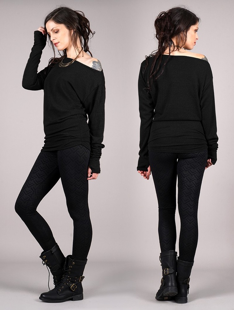 Black Toonzshop Kayäaz Batwing Sleeve Sweater Women Sweater | 58214CHBE