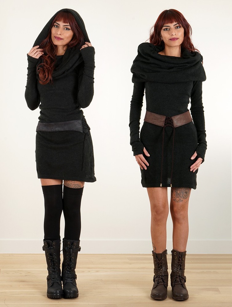 Black Toonzshop Mantra Sweater Dress Women Dress | 76490RFEX