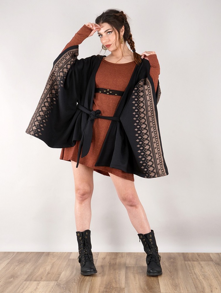 Black Toonzshop Melian Kimono Jacket Women Jackets | 32496OSLE