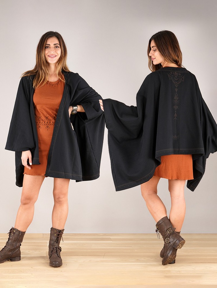 Black Toonzshop Melian Zohraa Kimono Jacket Women Jackets | 39562LOEH