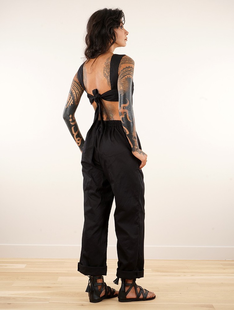 Black Toonzshop Minyar Bare Back Strappy Jumpsuit Women Jumpsuit | 09168UHYR