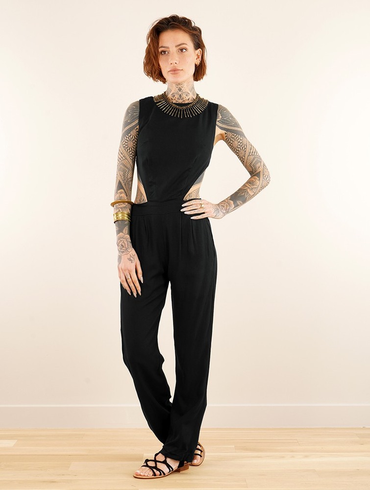 Black Toonzshop Minyar Bare Back Strappy Jumpsuit Women Jumpsuit | 09168UHYR