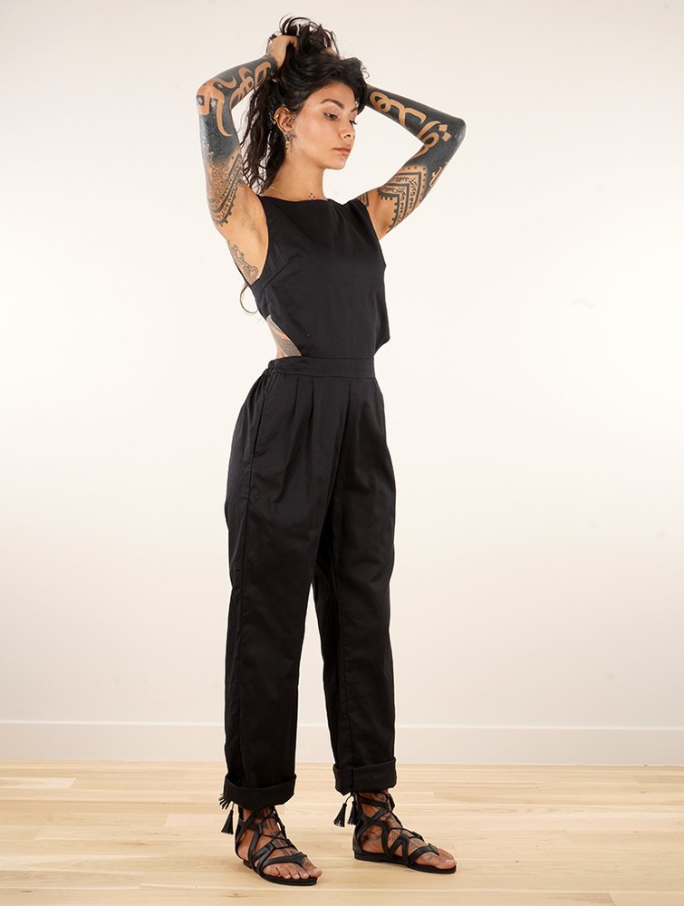 Black Toonzshop Minyar Bare Back Strappy Jumpsuit Women Jumpsuit | 09168UHYR