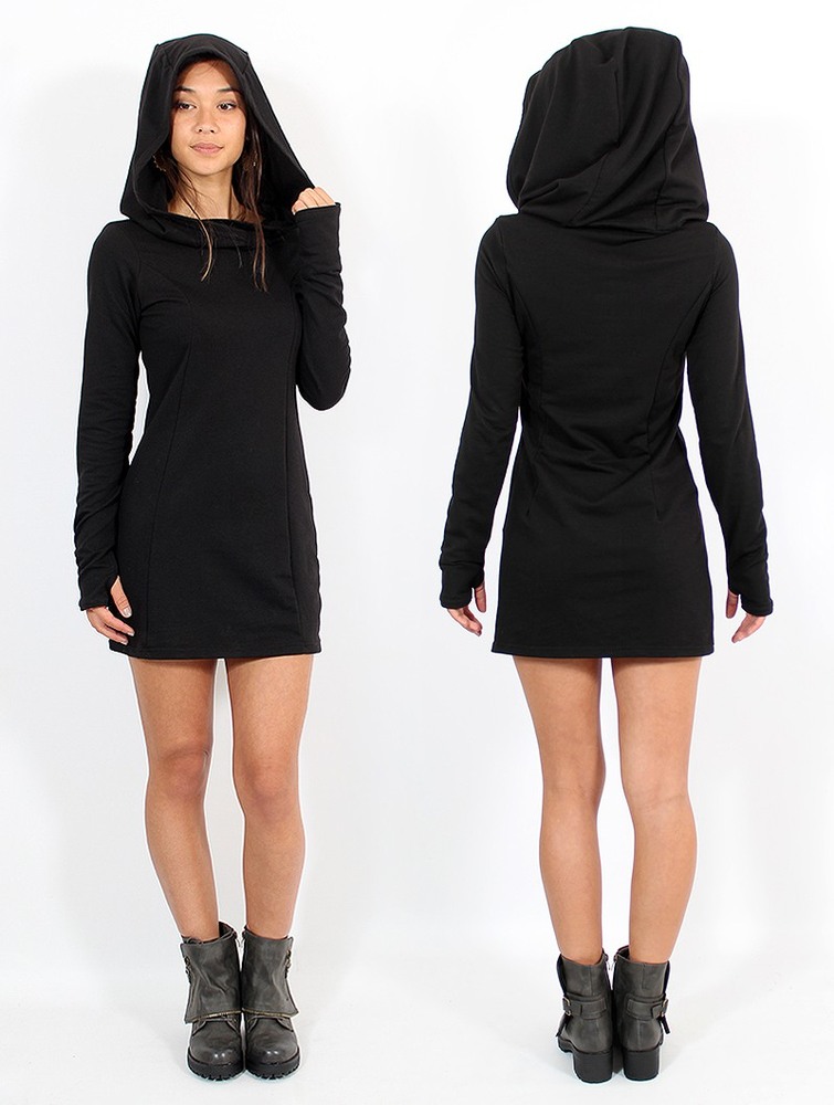 Black Toonzshop Myäa Sweatshirt Dress Women Dress | 47609PODA