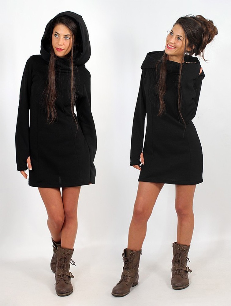 Black Toonzshop Myäa Sweatshirt Dress Women Dress | 47609PODA