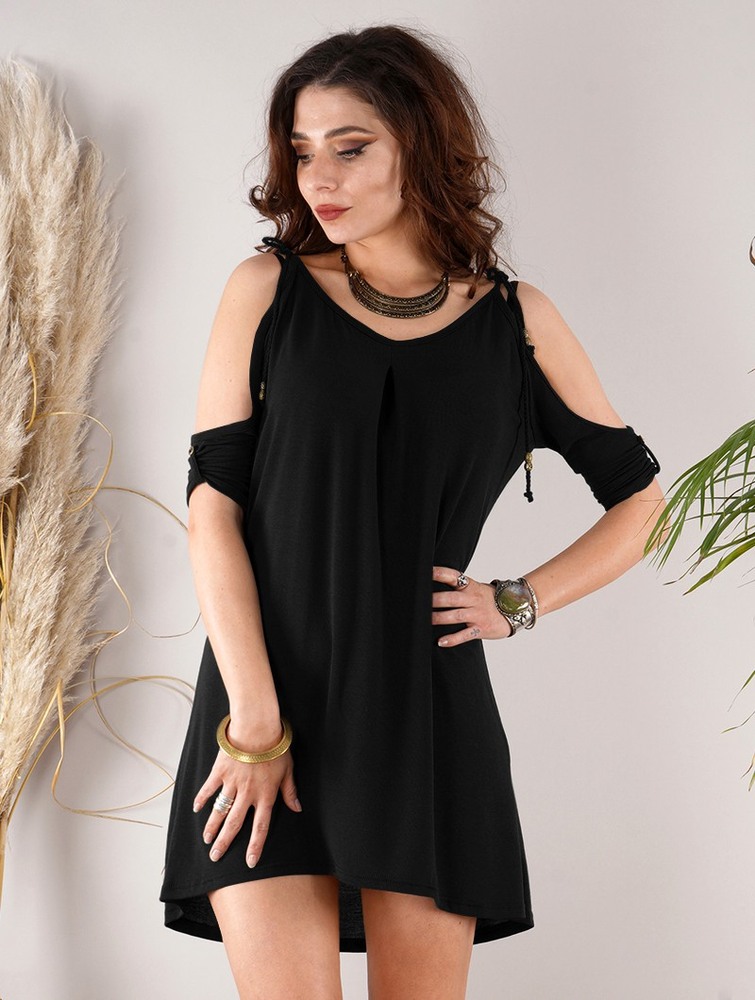 Black Toonzshop Narasimhäa Bare Shoulders Dress Women Dress | 63792GNXR