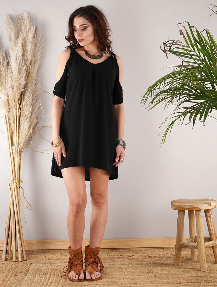 Black Toonzshop Narasimhäa Bare Shoulders Dress Women Dress | 63792GNXR