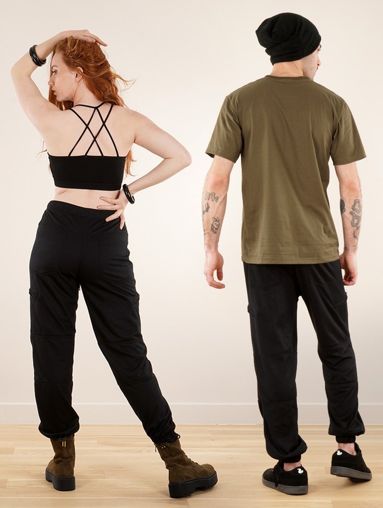 Black Toonzshop Narayan Gender Neutral Joggers Women Joggers | 14207MOSB