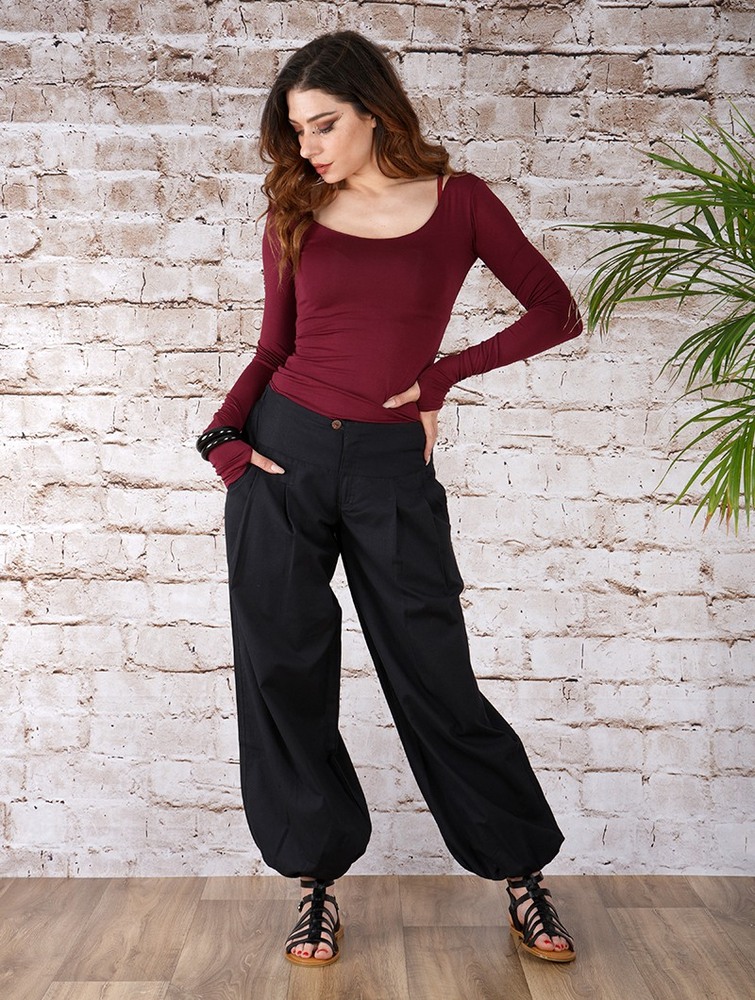 Black Toonzshop Nidana Balloon Harem Pant Women Pants | 52436RCQP