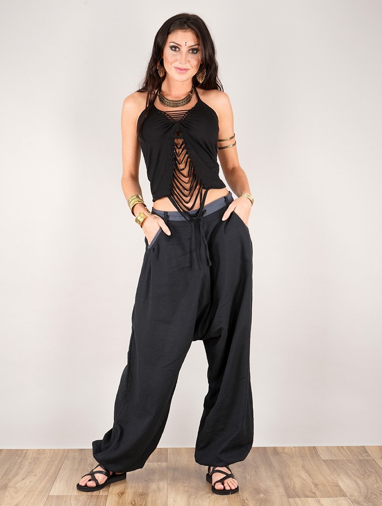 Black Toonzshop Niharika Gender Neutral Sarouel Pants Women Pants | 76203PTSJ