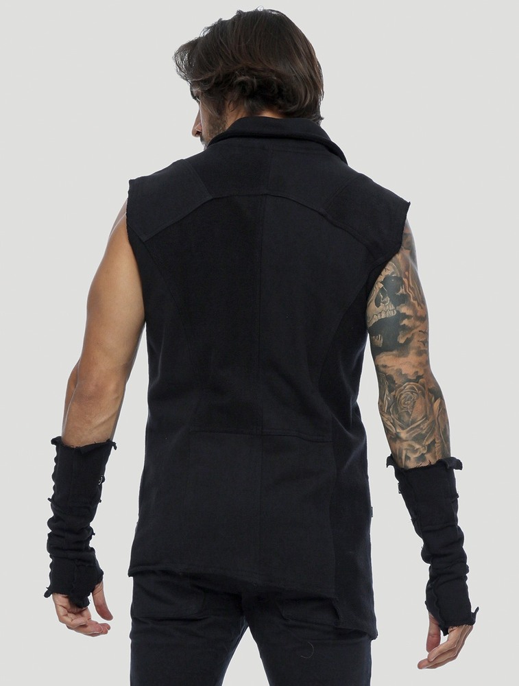 Black Toonzshop Off Sleeveless Vest Men Vest | 92568BHDK