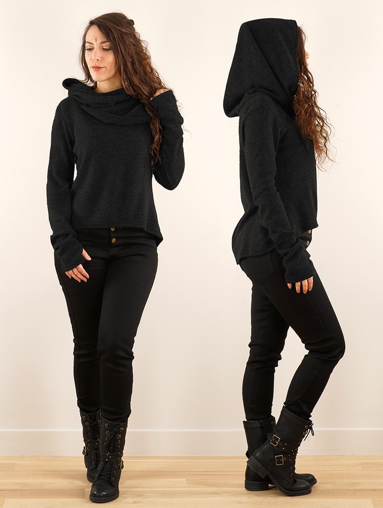 Black Toonzshop Oxymöre Mini Hoodie Women Hoodie | 75690MVAO