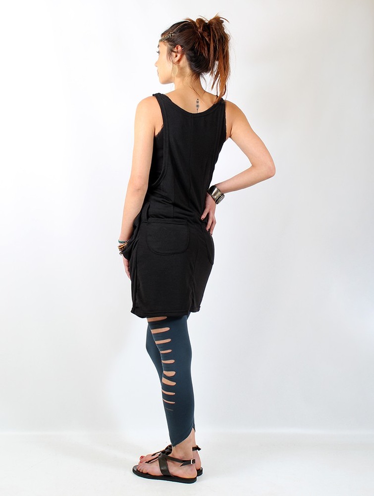 Black Toonzshop Palani Sleeveless Tunic Women Tops | 96873VOPX