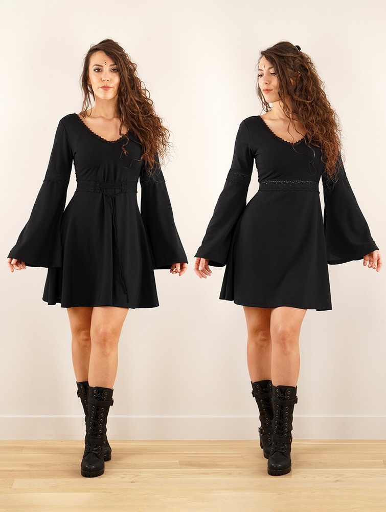 Black Toonzshop Reversible Bohemian Dress 