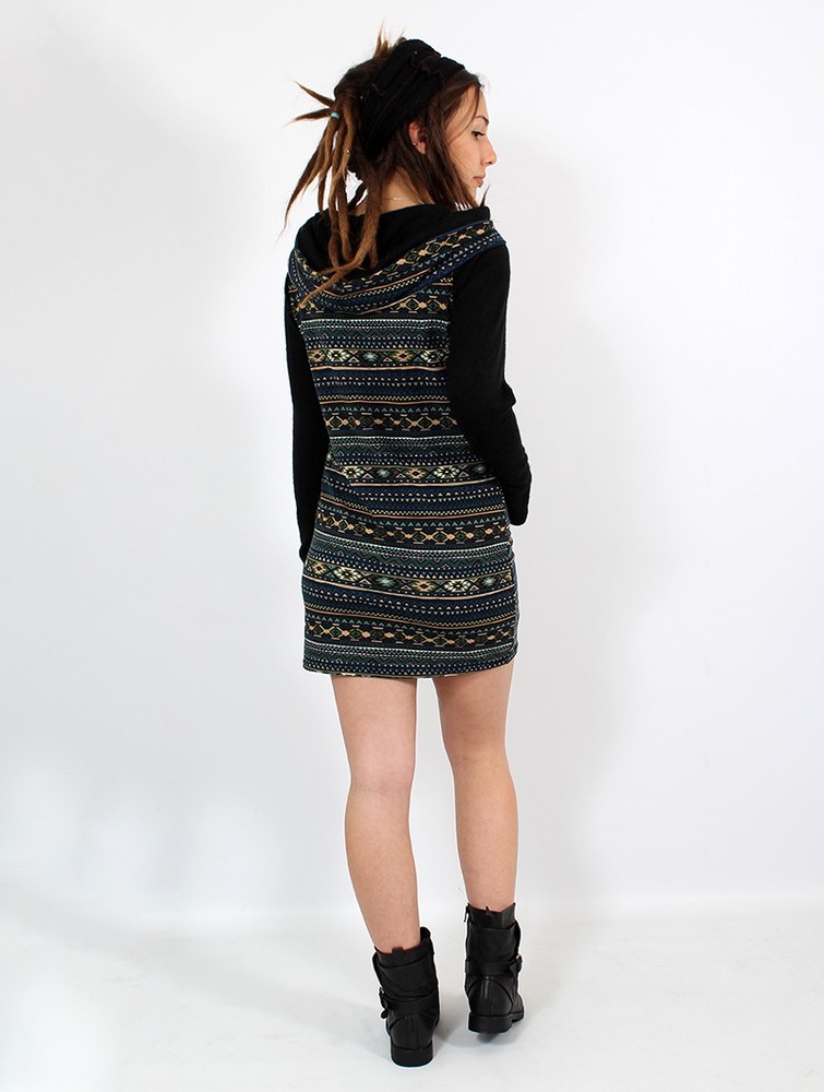 Black Toonzshop Suwanna Pirun Sweater Dress Women Dress | 62384TEYJ