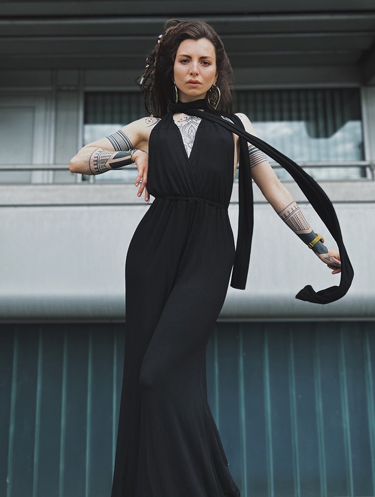 Black Toonzshop Wakiza Infinity Jumpsuit Women Jumpsuit | 90427SHIW