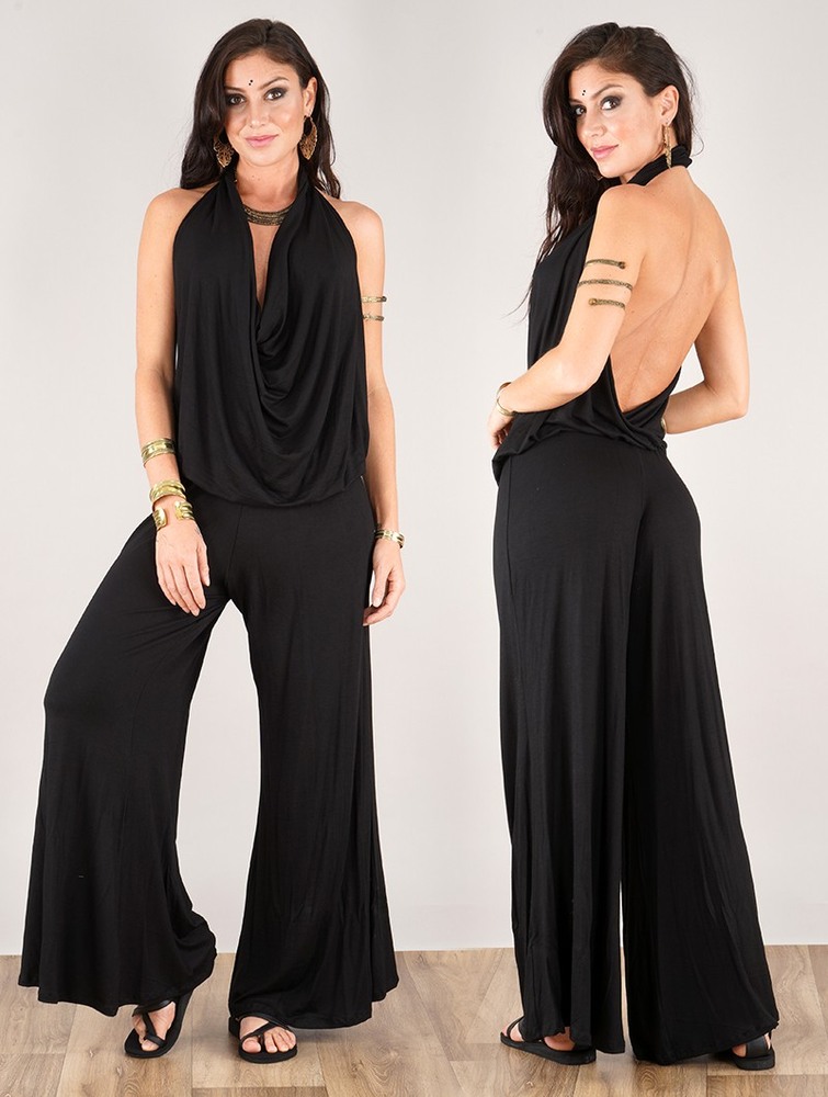 Black Toonzshop Waïl Large Overalls Jumpsuit Women Jumpsuit | 72569HMDE