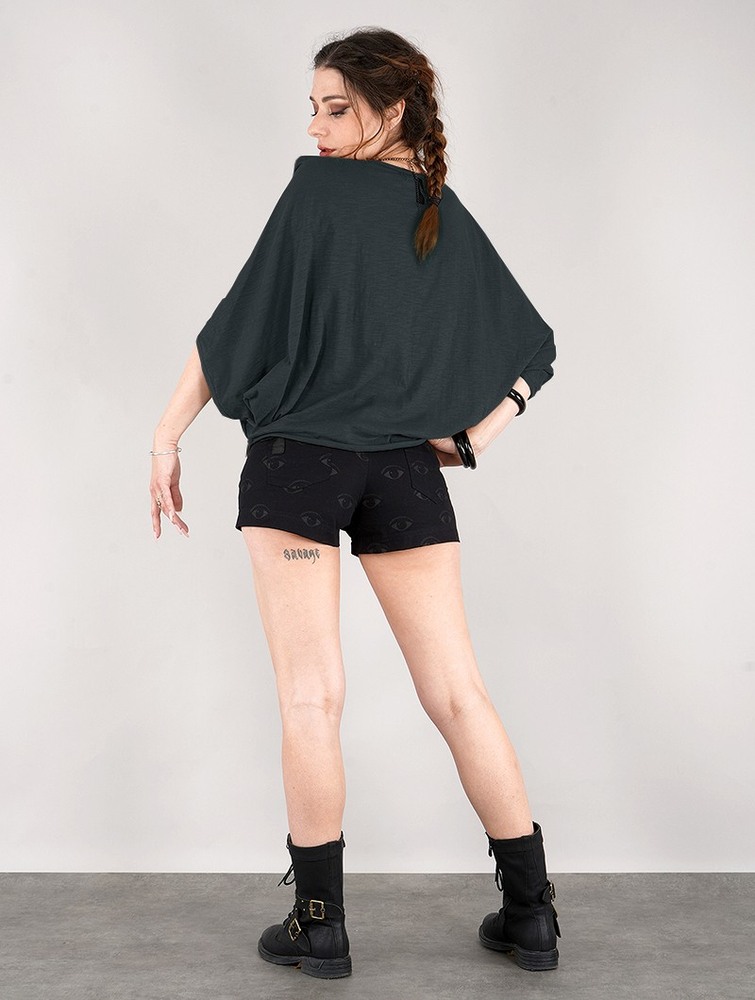 Black Toonzshop Wala Batwing Sleeve Oversize Top Women Tops | 15387CHNT