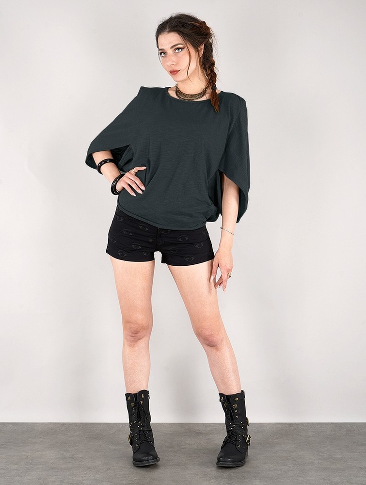 Black Toonzshop Wala Batwing Sleeve Oversize Top Women Tops | 15387CHNT