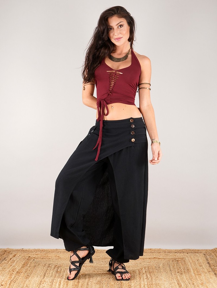 Black Toonzshop Wanda Harem Skirt Pants Women Skirt | 67483MOJB