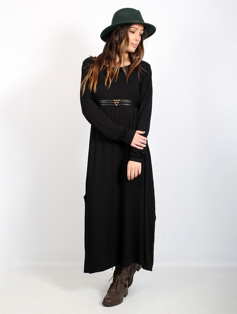 Black Toonzshop Wasilah Long Sweater Dress Women Dress | 18430UJOW